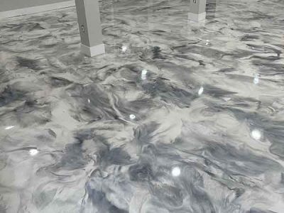 Metallic epoxy floor